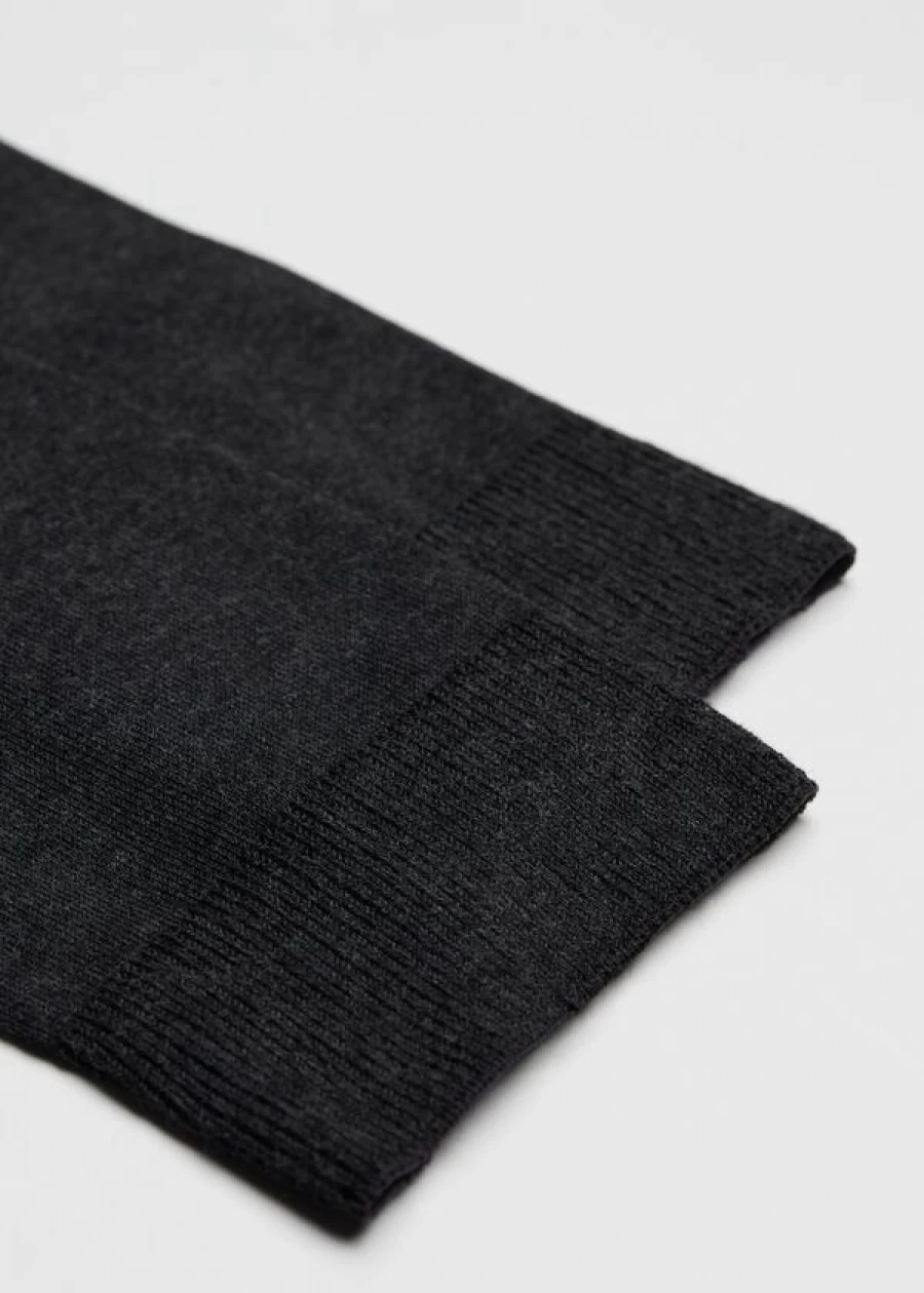 Calzedonia Men's Crew Stretch Cotton Socks - Anthracite Grey Blend 020