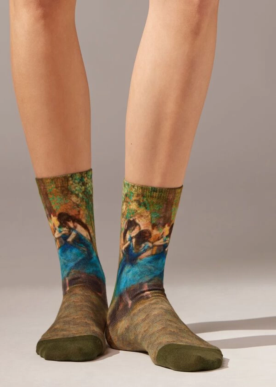 Calzedonia Degas Art Museum Inspired Short Socks in 002D Color