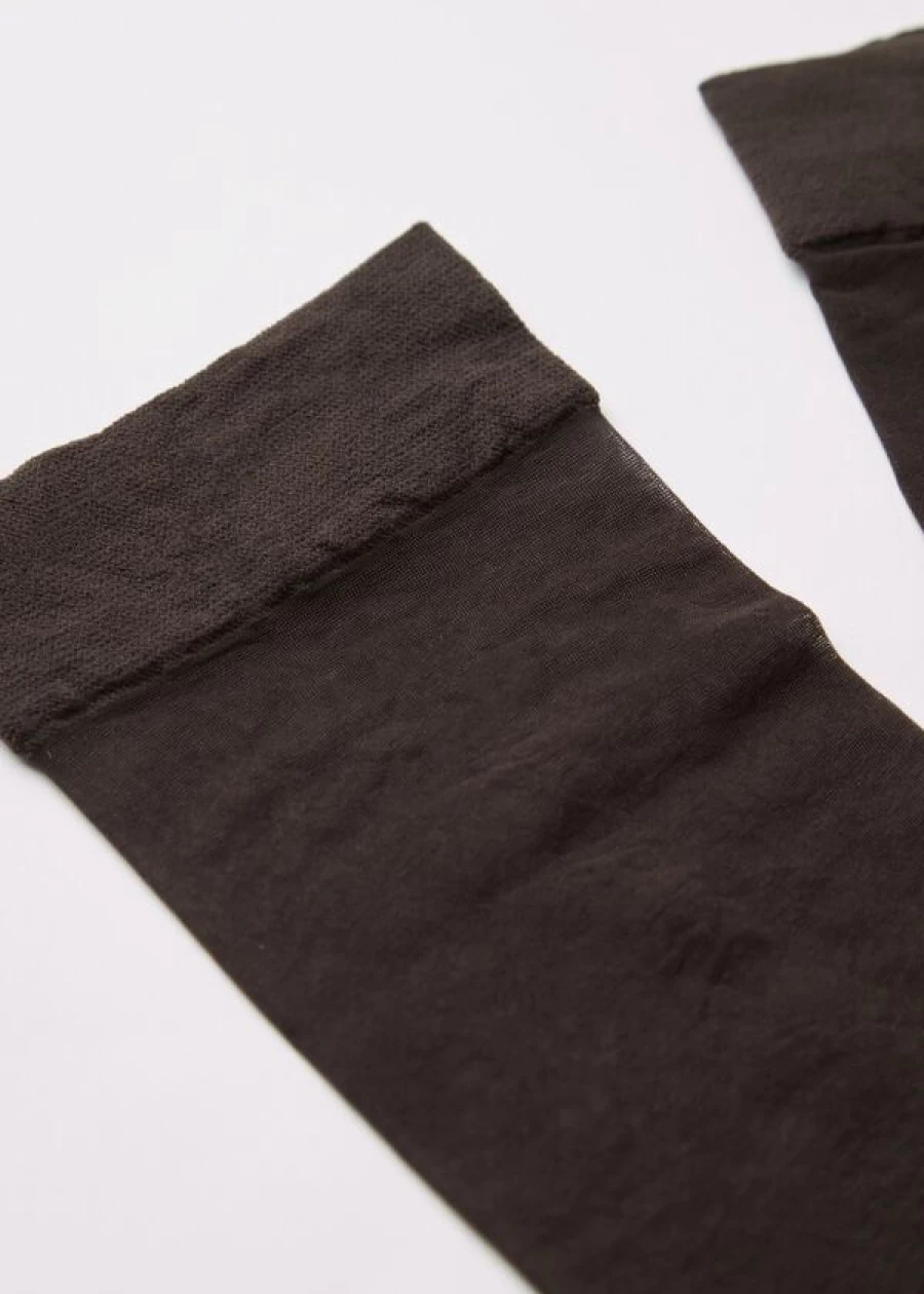 Calzedonia 20 Denier Knee-High Socks in 038 - Nude 11 - Mocha | Comfort Cuff Tights