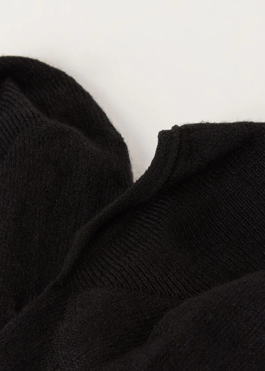 Calzedonia Unisex Black Cotton Linen No-Show Socks - 019 Invisible Ankle Socks