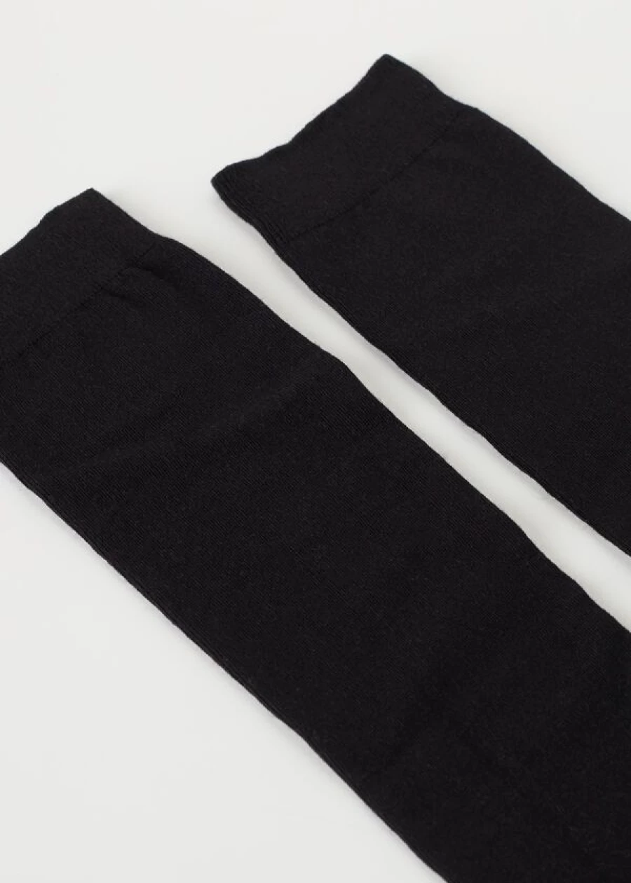 Calzedonia Cashmere Long Socks in 019 - Black | Premium Soft Warm Knee-High Socks
