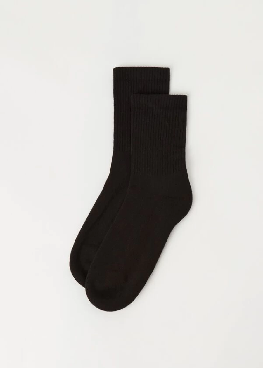 Calzedonia Unisex Black Sport Socks - Short Athletic Socks for Men & Women