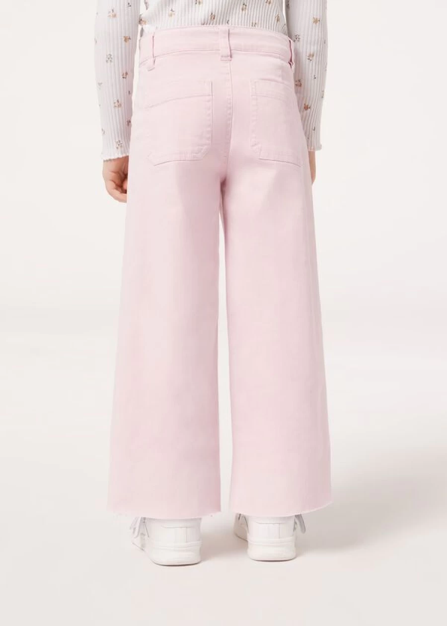 Calzedonia Girls' Flared Tie-Dye Jeans in 660C Pink - Trendy Kids' Denim Pants