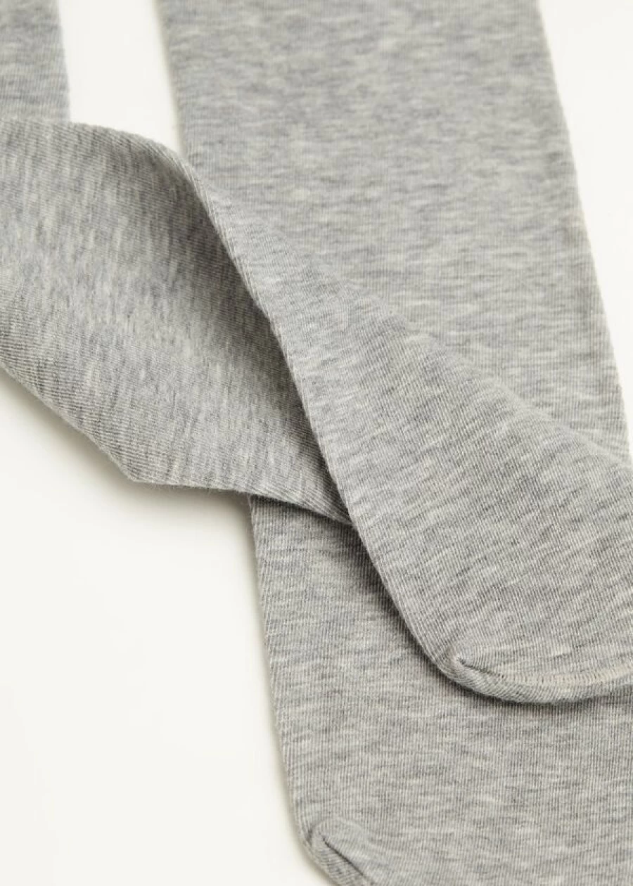 Calzedonia Eco Cotton Tights for Women - 020 Grey Blend, Sustainable Comfort