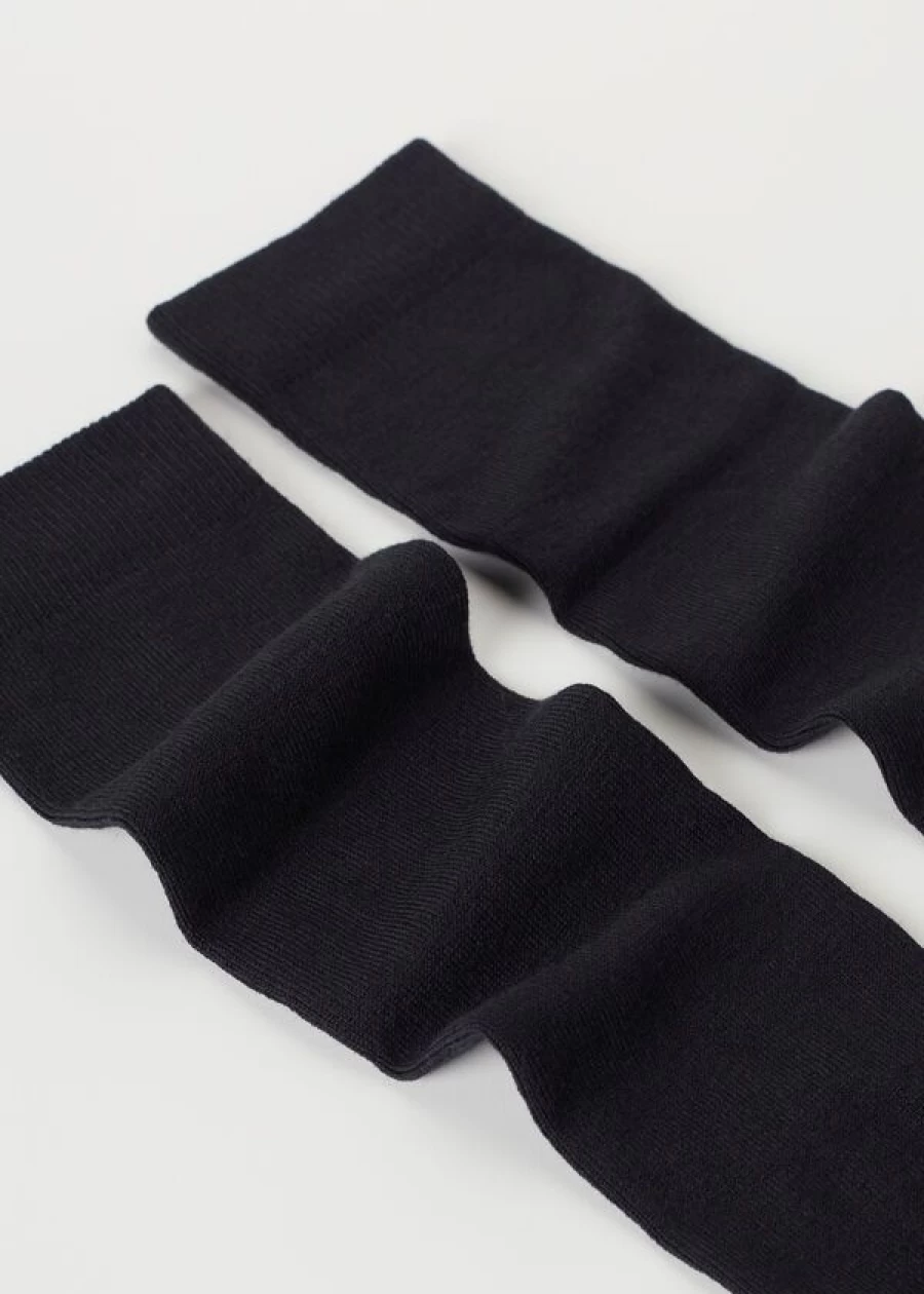 Calzedonia Wool and Cotton Blend Long Socks in 016 - Blue for Warmth and Comfort