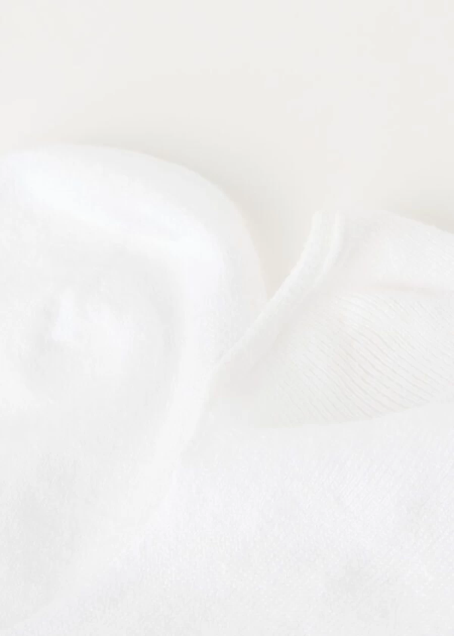 Calzedonia Unisex White Cotton Linen No-Show Socks - Breathable & Comfortable Invisible Socks