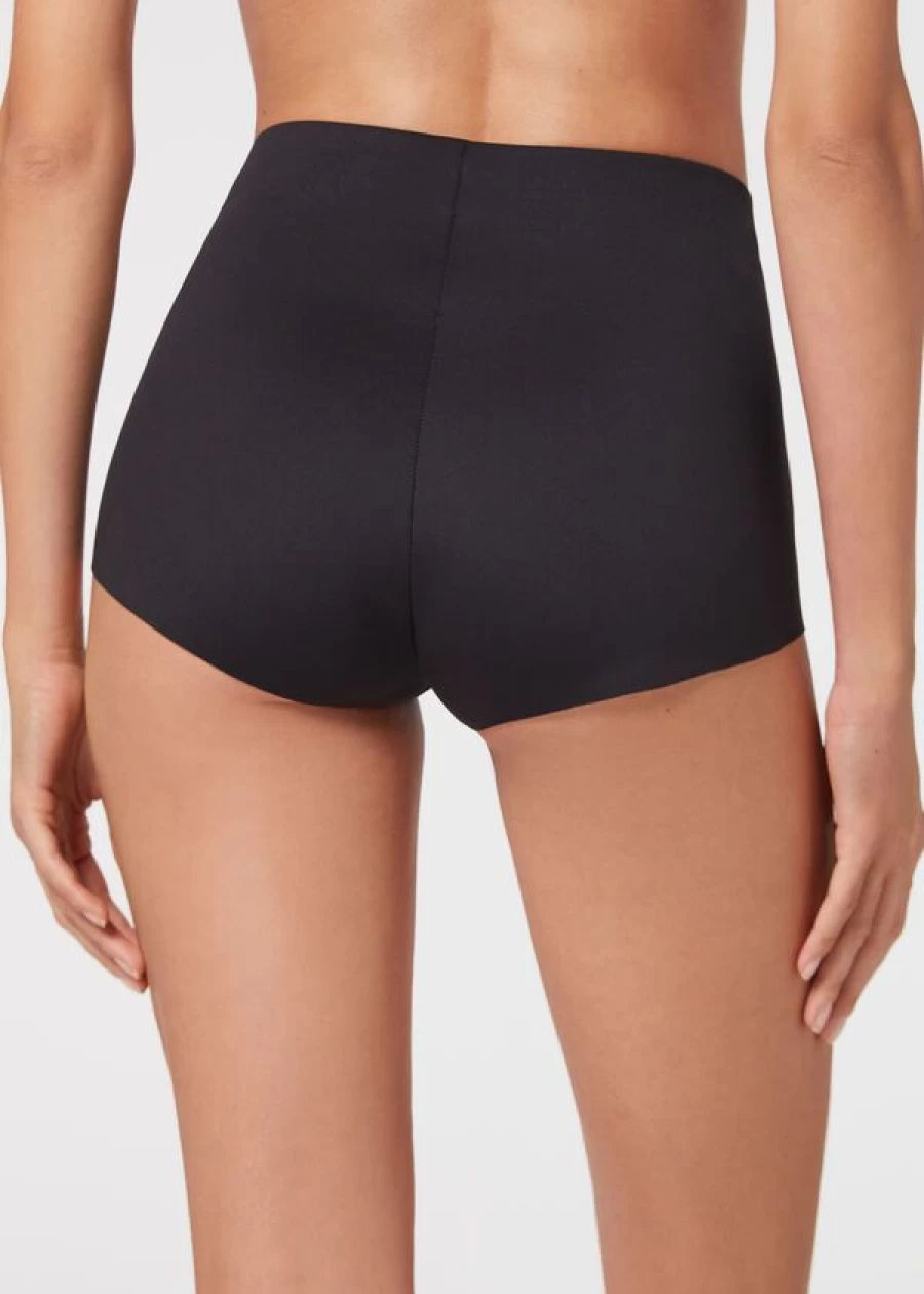 Calzedonia Soft Touch Stretch Culottes in 019 - Black | Comfortable High-Waisted Wide Leg Pants