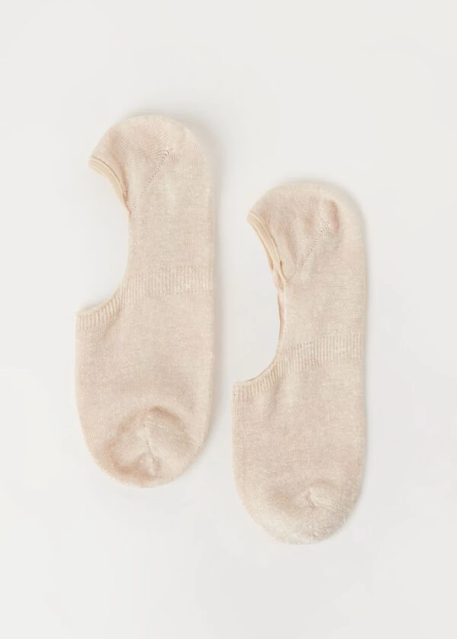Calzedonia Unisex Cotton Linen No-Show Socks in 188 - Natural Color