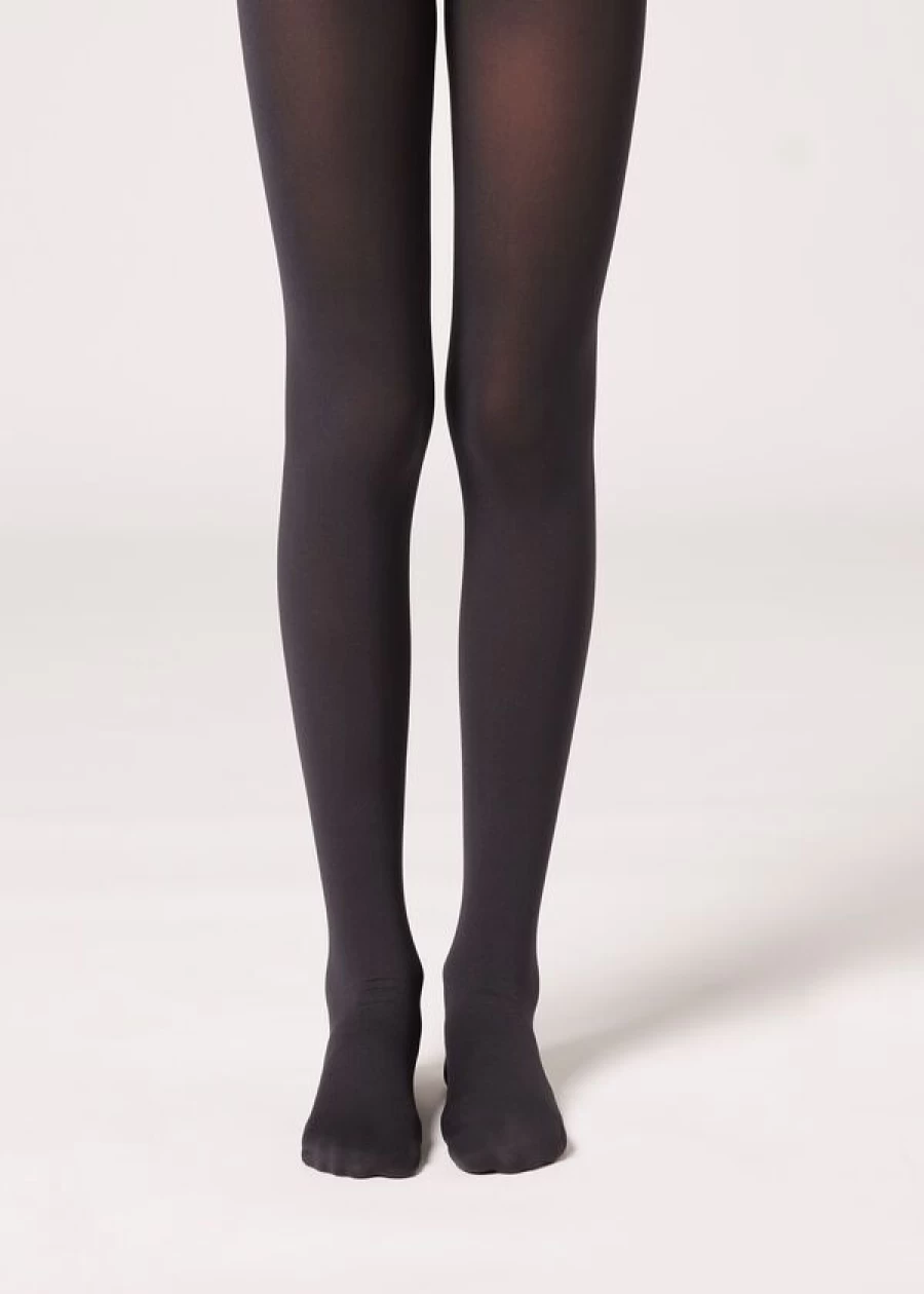 Calzedonia Girls' 50 Denier Soft Touch Tights in 019 - Black | Comfortable & Durable