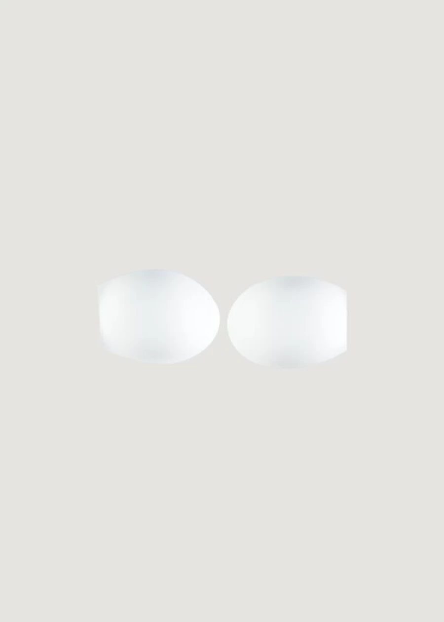 Calzedonia White Bandeau Bikini Top with Padded Inserts for Women