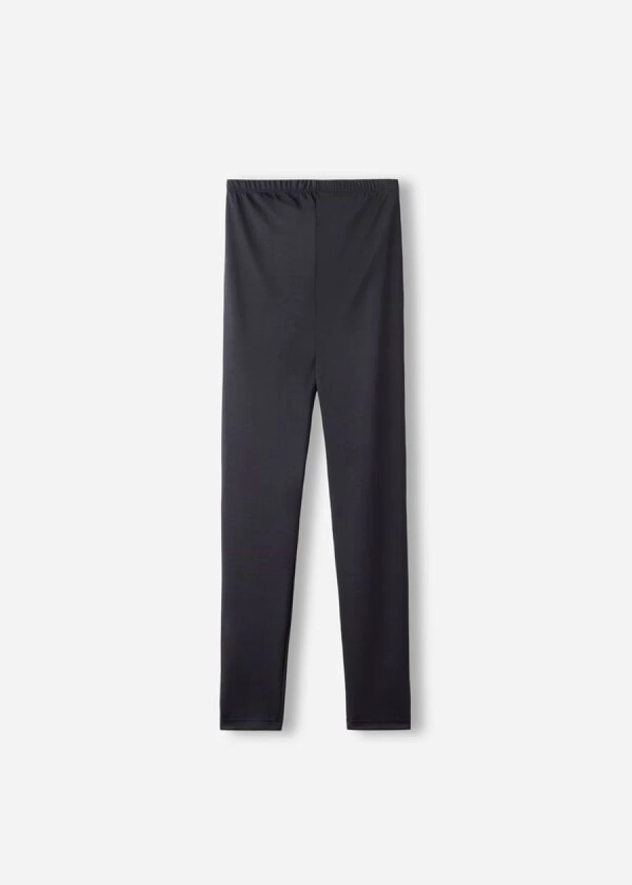 Calzedonia Girls' Super Shine Leggings in 019 - Black | High-Shine Black Leggings for Girls