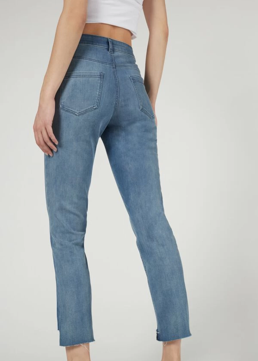"Calzedonia Light Denim Blue Cropped Jeans for Women"