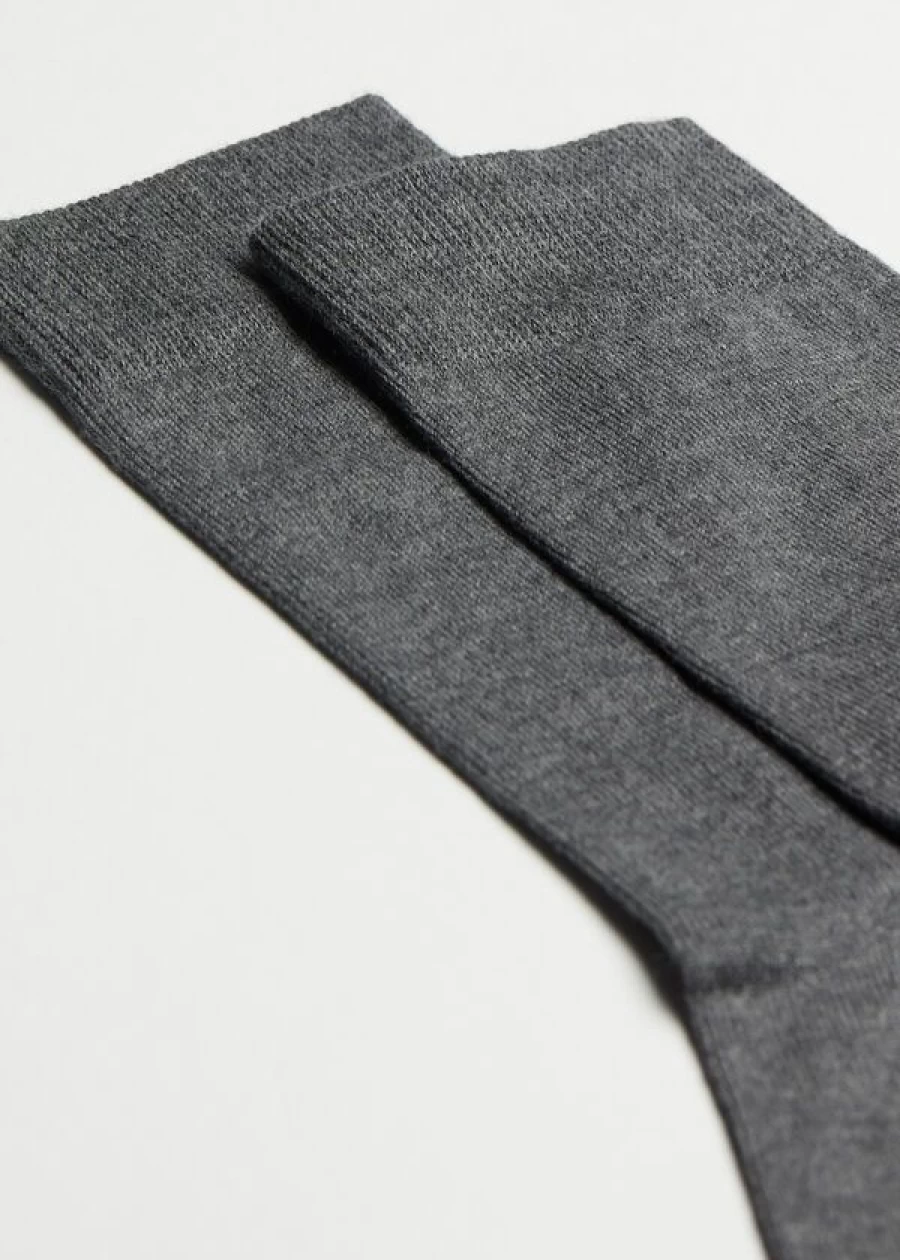 Calzedonia Men's Warm Cotton Crew Socks in 042 - Grigio Medio Melange