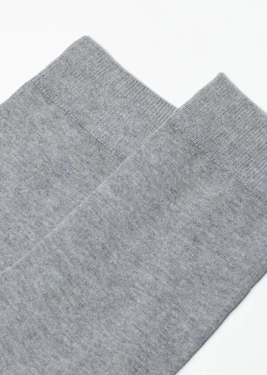 Calzedonia Men's Crew Stretch Cotton Socks - 809 Grey Blend Comfortable Casual Wear