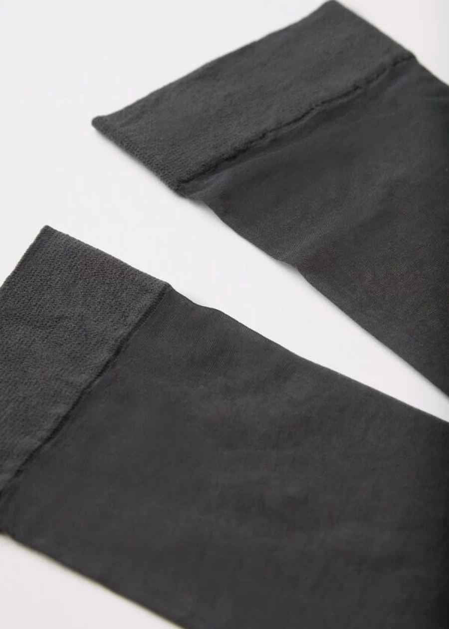 Calzedonia 20 Denier Grey Knee-High Socks with Comfort Cuff