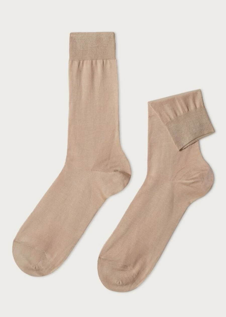 Calzedonia Men's Powder Lisle Thread Short Socks