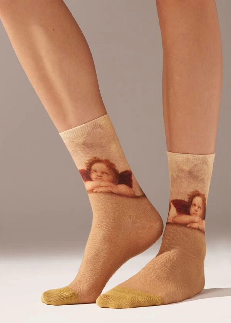 Calzedonia Art Museum Inspired Short Socks - 008D Ac-St.Raffaello Color