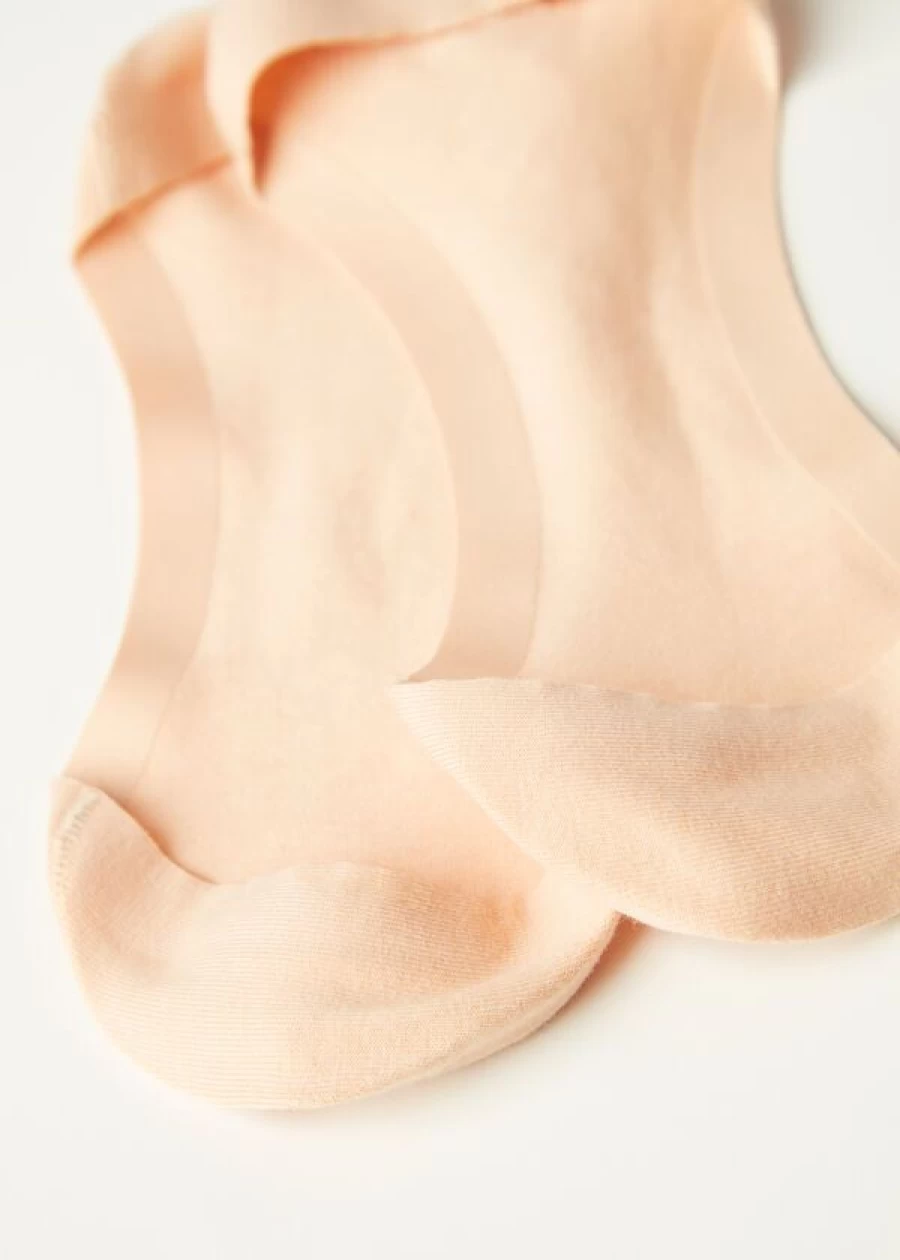 Calzedonia Women's Invisible Socks with Side Cut - 600 Caramel Comfort No-Show Socks