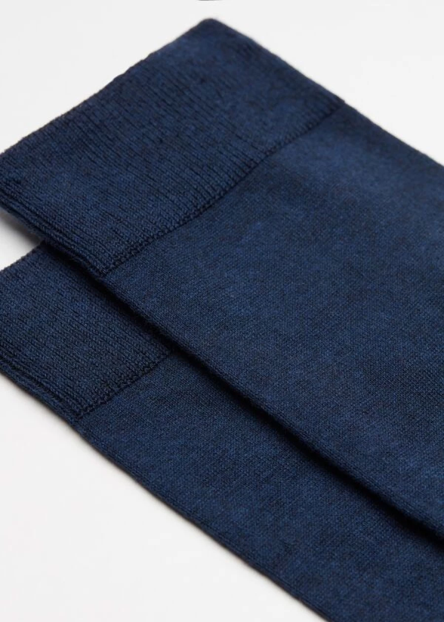 Calzedonia Men's Crew Stretch Cotton Socks in Dark Denim Blue - Comfortable & Durable