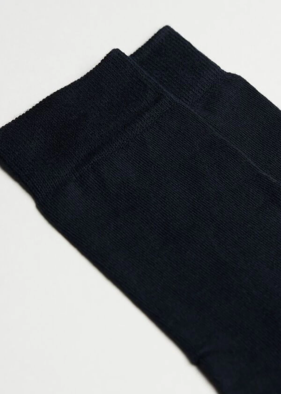 Calzedonia Men's Blue Cotton Crew Socks - Warm & Comfortable