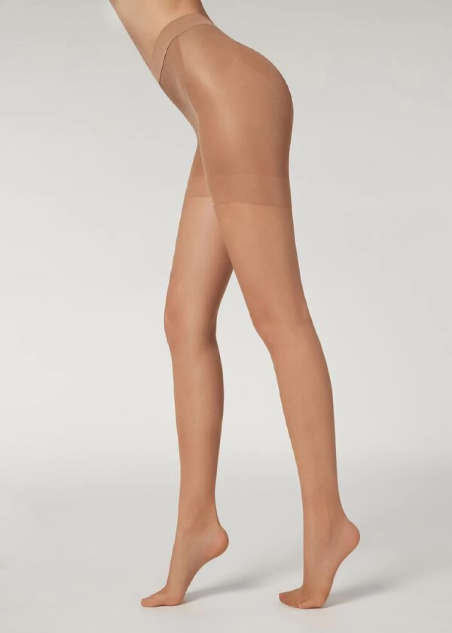 Calzedonia 15 Denier Sheer Tights in 009 Nude 6 Elixir Caramel - Total Shaper Pantyhose