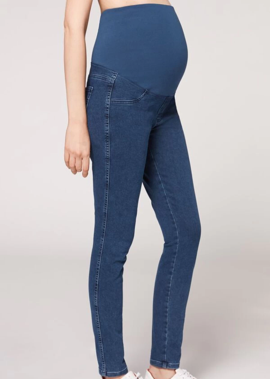 Calzedonia Maternity Denim Leggings - Blue Denim 3210 for Comfort & Style