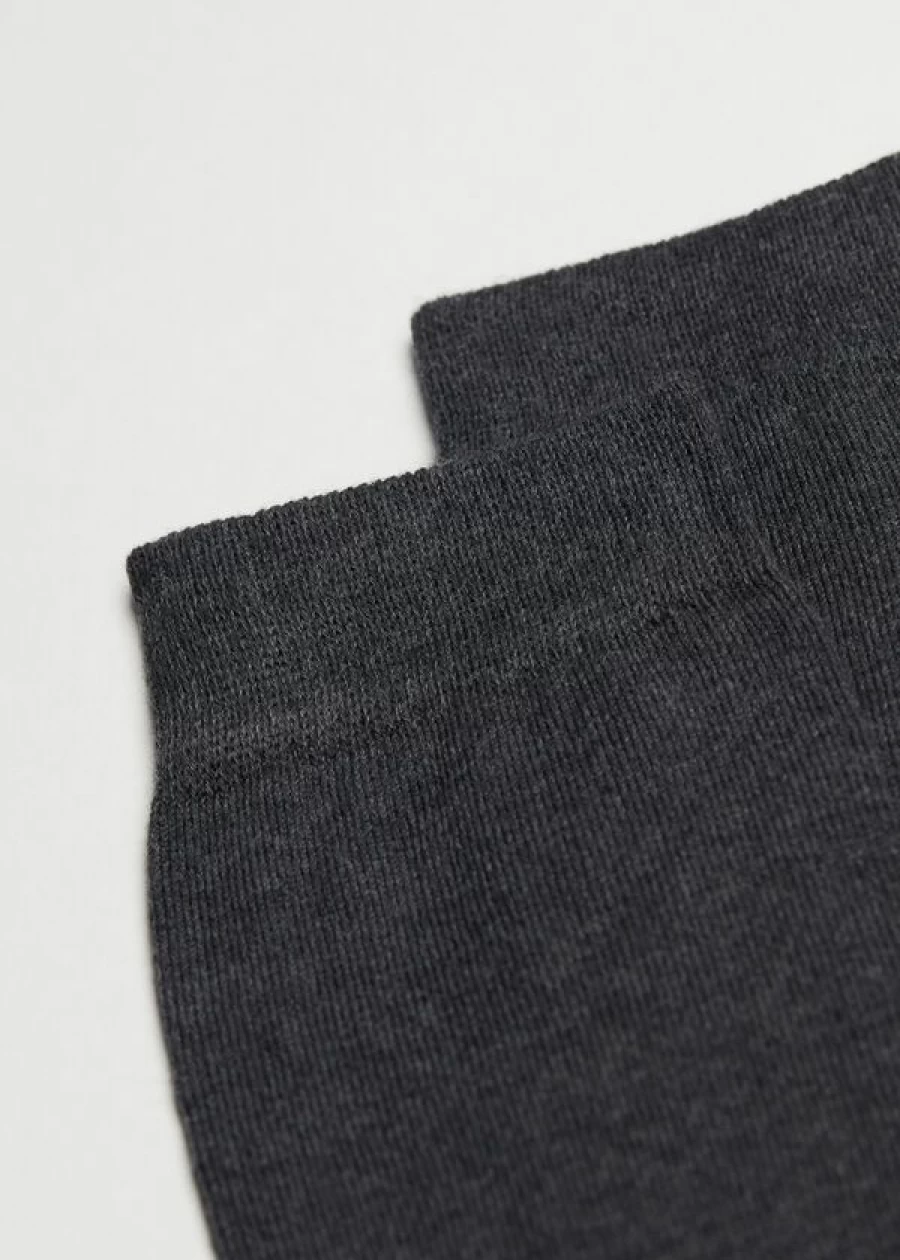 Calzedonia Men's Warm Cotton Crew Socks in Anthracite Grey Blend - Soft Winter Socks for Comfort